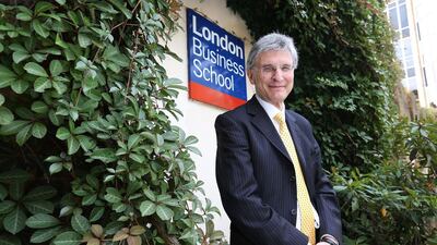 Sir Andrew Likierman, the dean of London Business School, says budding entrepreneurs must be passionate about succeeding. Stephen Lock for The National