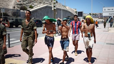 Most of the estimated 60,000 people who rushed into Spain's north African territory have returned to Morocco. AFP