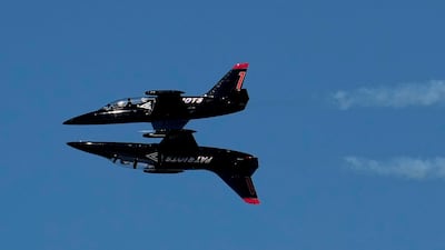Members of the civilian Patriots Jet Team during the three-day Fleet Week Air Show which runs in San Francisco until October 12. AP Photo