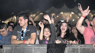 Thousands turned out for the Calvin Harris concert at the du Arena. Reem Mohammed / The National