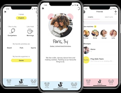 The Play:Date app allows parents to create profiles for their kids