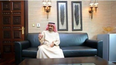 Ali Rashid Ahmed Lootah, chairman, Nakheel, speaking to a National reporter at his offices in Dubai. Randi Sokoloff for The National.