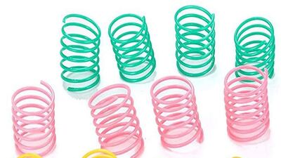 Pet wide plastic colourful springs cat toys, Dh39, Amazon.ae.