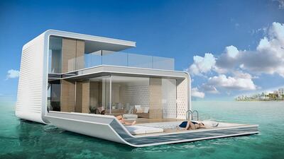 Why live above the water when you can live below? The developer Kleindienst Group announced in February its plans to build underwater villas on Dubai’s World Islands. The villas, given an initial price of Dh5 million, will be located in the Heart of Europe chain of islands in the offshore development and will have one floor below the water and two above. Although a sale of the villas was initially announced, approval was yet to be granted for the project, according to master developer Nakheel. Courtesy Kleindienst Group