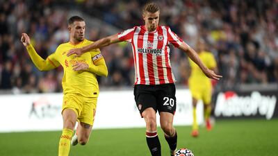 Kristoffer Ajer - 6. The Norwegian made a brilliant last-gasp clearance off the line. He put his body on the line to protect the goal throughout the game. Getty Images