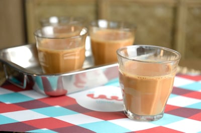 Traditional karak chai from Logma in Dubai. Photo: Logma