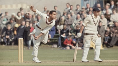 Garry Sobers in bowling action during a tour match in England circa 1966 in England, United Kingdom. Getty Images