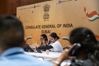 The Indian Consulate in Dubai was one of only two places handling passport services. Antonie Robertson / The National
