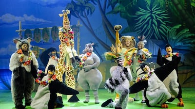 Alex, Marty, Melman and Gloria will perform in Dubai in August. Roy Beusker / Live Nation Middle East