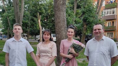 Ms Nonka after the school prom. Photo: Margarita Nonka