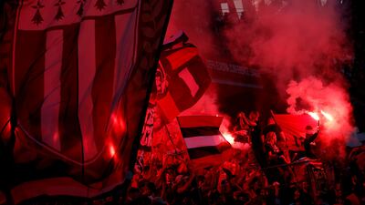 Stade Rennes fans during the Europa Conference League match against Tottenham Hotspur at Roazhon Park on Thursday, September 16. Reuters