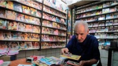 Adil Hamid Khalaf stocks classic Indian movies and music albums in his Baghdad bookshop dating from the 1920s to today.