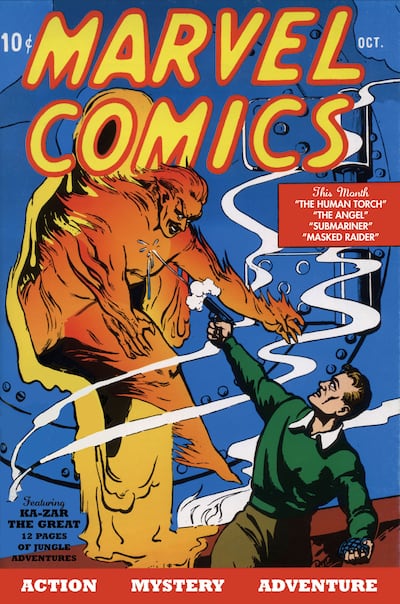 Marvel Comics No 1, published in 1939. Photo: Marvel Comics