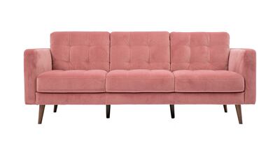 Get this rose couch from Chattels & More for Dh7,999. Photo: Chattels & More