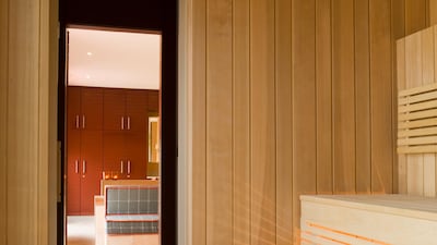 Flexy Spa Suite Sauna at Graeflicher Park Hotel & Spa. Courtesy Graeflicher Park Hotel & Spa