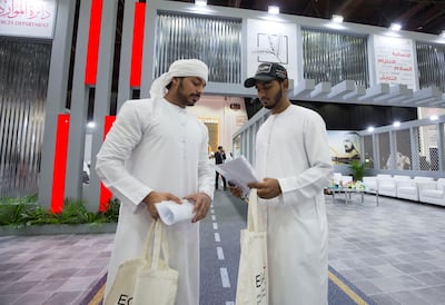 DUBAI, UNITED ARAB EMIRATES -Job seekers at the Careers UAE 2019 at Dubai World Trade Centre. Leslie Pableo for The National for Patrick Ryan's story