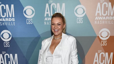 Kelsea Ballerini attends virtual radio row during the 55th Academy of Country Music Awards at Gaylord Opryland Resort & Convention Centre on September 14, 2020 in Nashville, Tennessee. AFP