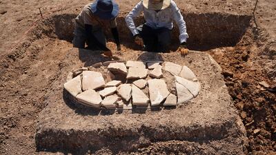 The tombs were unearthed at the edges of the Mosul Dam reservoir in the Khanke region