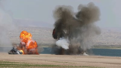 Explosions during the Iranian Army manoeuvres. EPA