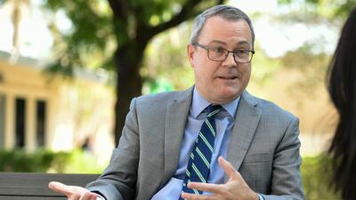 Jonathan Webster, consul general at the US embassy in Abu Dhabi, says extra staff will help clear the visa backlog. Photo: Khushnum Bhandari / The Nationa