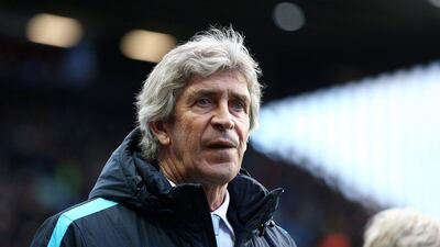 Manchester City manager Manuel Pellegrini shown before his team's FA Cup match against Aston Villa on Saturday at Villa Park. Justin Tallis / AFP