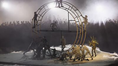 Dancers perform during the event at Stade de France. Getty Images