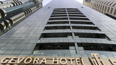 Gevora Hotel, the world’s tallest hotel, opened on Monday. Antonie Robertson / The National