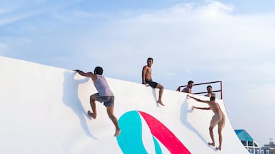 A Tough Mudder kicked off the Dubai Fitness Challenge at Kite Beach. Reem Mohammed / The National