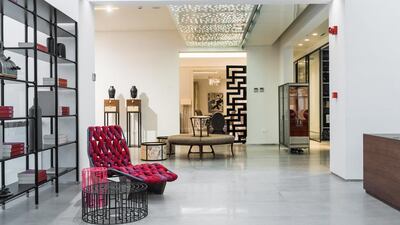 A room display at the new Obegi Home showroom in Jumeirah. Alex Atack for The National