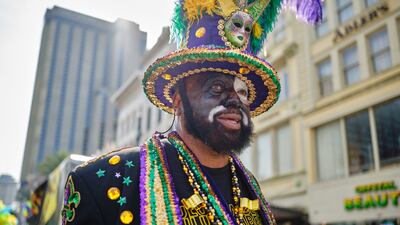 The Krewe of Zulu marches through the streets as a part of Mardi Gras celebrations. EPA