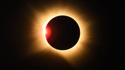 A total solar eclipse is seen in Palencia, Spain. It was the first time a total solar eclipse, when the sun is blocked by the moon's orbit, could be viewed from Spain since 1905. Getty Images