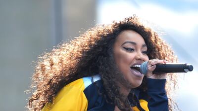 Leigh-Anne Pinnock of Little Mix performs during the 2017 HeartRadio Music Festival in Las Vegas, Nevada. AFP