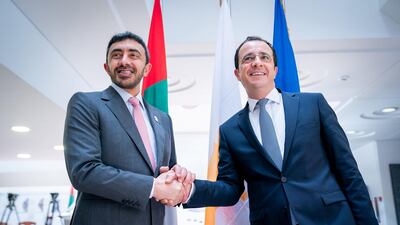 Abdullah bin Zayed meets his Cypriot counterpart to foster ties. WAM