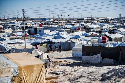 Al Hol is the larger of two Kurdish-run displacement camps for relatives of ISIS extremists in Syria's northeast. AFP
