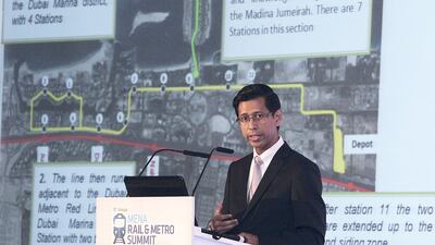 Shahrin Salam, RTA’s rail operations chief engineer, discusses the authority’s Route 2020 masterplan. Jeffrey E Biteng / The National