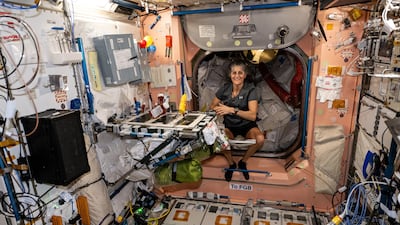 Sunita Williams during her stay on the International Space Station that began in 2024. Photo: Nasa