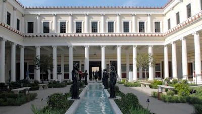 A view inside the J Paul Getty Museum at the Getty Villa in Malibu, California. Since 2007, the museum has returned 40 objects illegally exported from Italy.