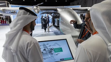 The Lodd Autonomous stand at Umex, at Adnec in Abu Dhabi. Antonie Robertson / The National