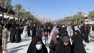 Travel restrictions have eased in Iraq, allowing people to attend the Arbaeen pilgrimage. Sinan Mahmoud / The National