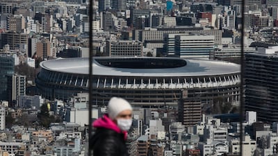 The New National Stadium, a venue for the opening and closing ceremonies at the Tokyo 2020 Olympics, on Tuesday, March 3. The Games are under threat from the ongoing Coronavirus outbreak. AP