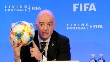 Fifa president Gianni Infantino is facing growing opposition to his plans. AP