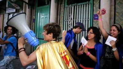 Artists perform in the ancient medina of Tunis during the biennial 'Dream City' art festival. Hardline Islamists in Tunisia now take violent exception to much contemporary art, leaving artists unsure of where they stand.
