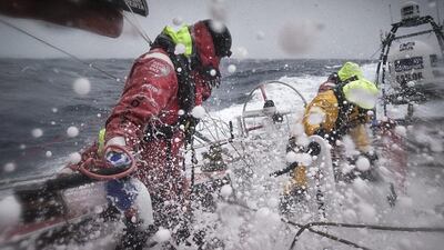 Photo taken during Leg 5 of the Volvo Ocean Race onboard Dongfeng Race Team. Last miles in the Southern Ocean. Yann Riou / Getty Images