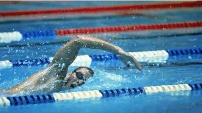 The Soviet Union's Vladimir Salnikov swims his way to a gold medal in the men's 1500m freestyle at the 1980 Moscow Olympics. Led by the United States, more than 60 countries boycotted the event in protest at the Soviet-Afghan War. Getty Images