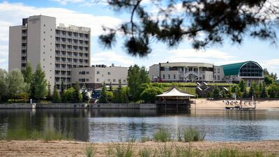 The Lada Resort Hotel, Switzerland's team base camp on the shore of the Volga River, in Togliatti, Russia. EPA