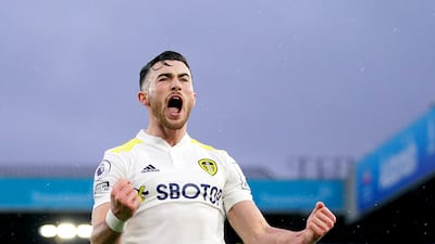 Jack Harrison celebrates opening the scoring for Leeds. PA