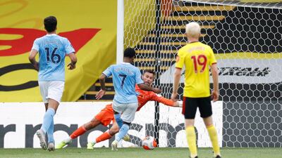 Raheem Sterling scores their second goal. Reuters
