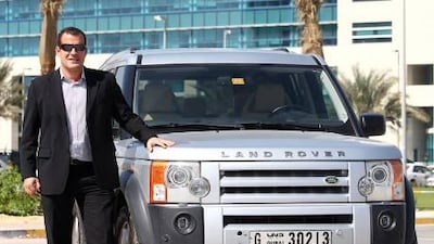 Sandy Stirling wrote off two cars on his first solo drive after passing his test as a youngster, so his father had good reason to not let him near his Daimler Vanden Plas V12. Satish Kumar / The National