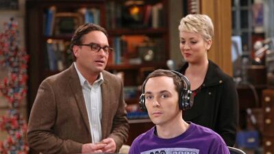 TV comedies, such as The Big Bang Theory, rely on ‘button’ moments to transition from one scene to another. Michael Yarish / CBS via AP