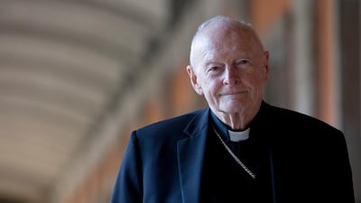 Former US Catholic cardinal Theodore McCarrick gives an interview in February 2013. AP Photo